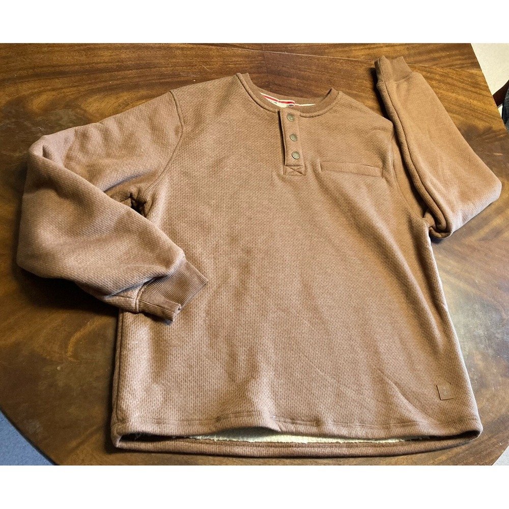 Coleman Men's Large Brown Sweatshirt with Warm Inner Lining- Cozy, Winter Casual